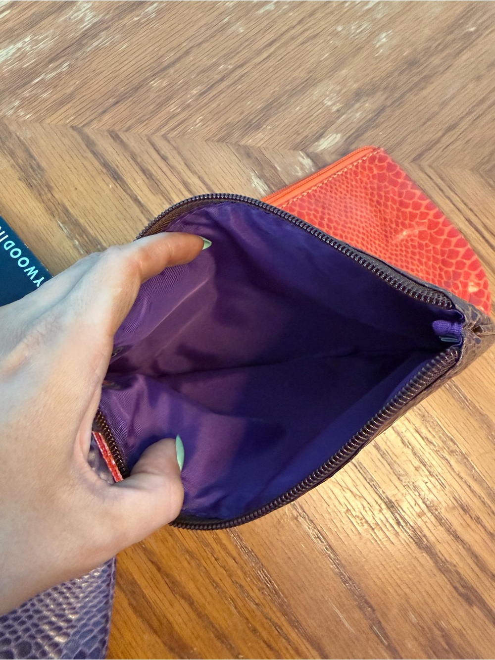 Multi-Color Snake-Embossed Wristlet Set - Picture 5 of 9